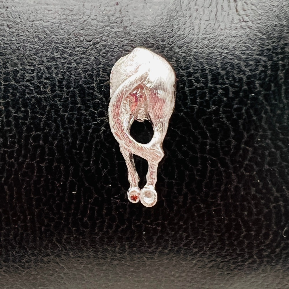 Horse Rear End Tie Tack Equestrian Novelty Figural Western Silver Tone Pin